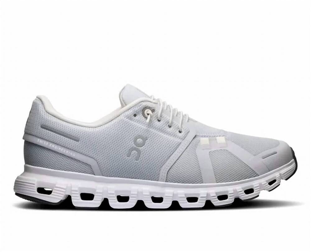 NEW ON women's cloud 6 shoes in glacier | white - Picture 3 of 3